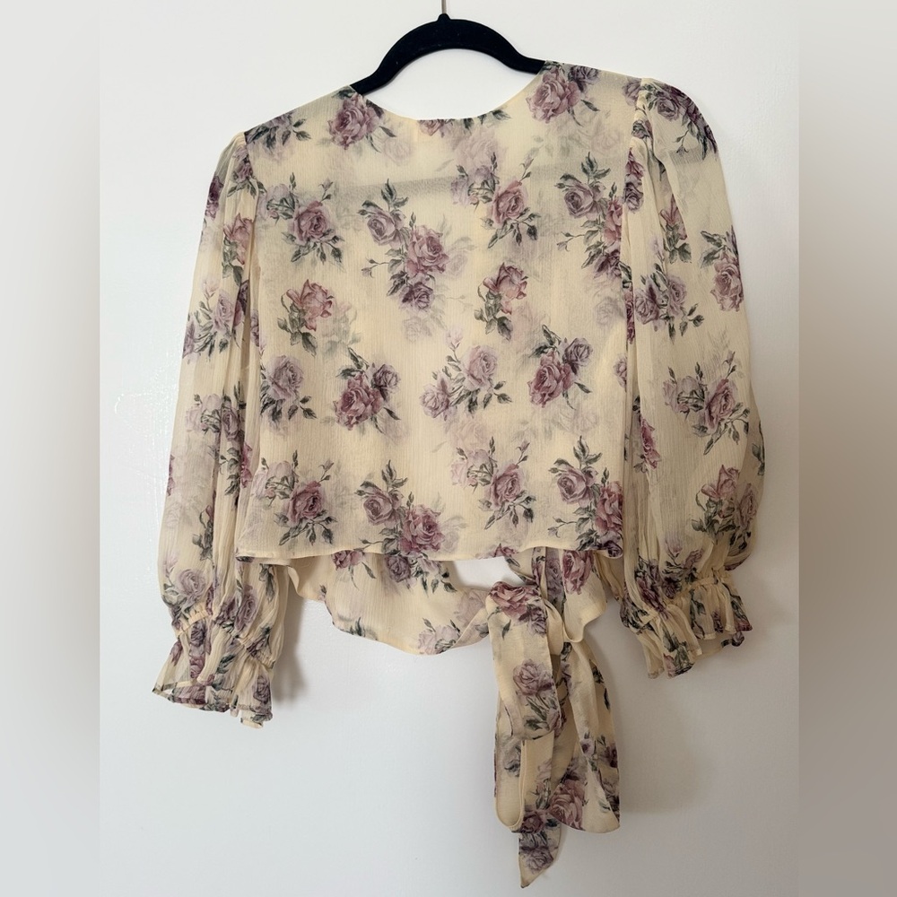 LoveShackFancy Domino Silk Top in Dream - Picture 10 of 10